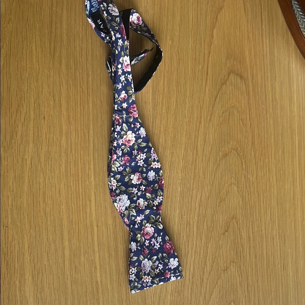 Blue and Pink Floral Tie Accessory